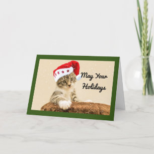 Santa Kitten Holiday Card