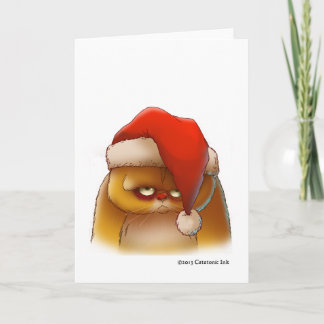 Santa Kitty Christmas card