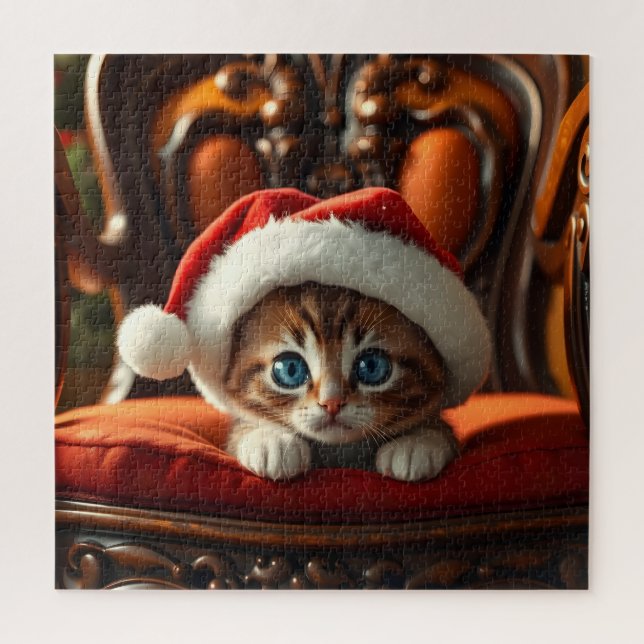 Santa Kitty Jigsaw Puzzle (Vertical)