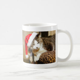 Santa Kitty Painterly Coffee Mug