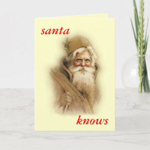 santa knows... holiday card