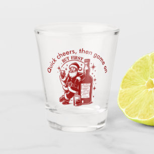 Santa knows how to keep a secret 2 shot glass