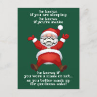 Santa Knows If You Wore A Mask Funny Christmas