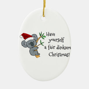 Santa Koala - Fair Dinkum Ceramic Ornament