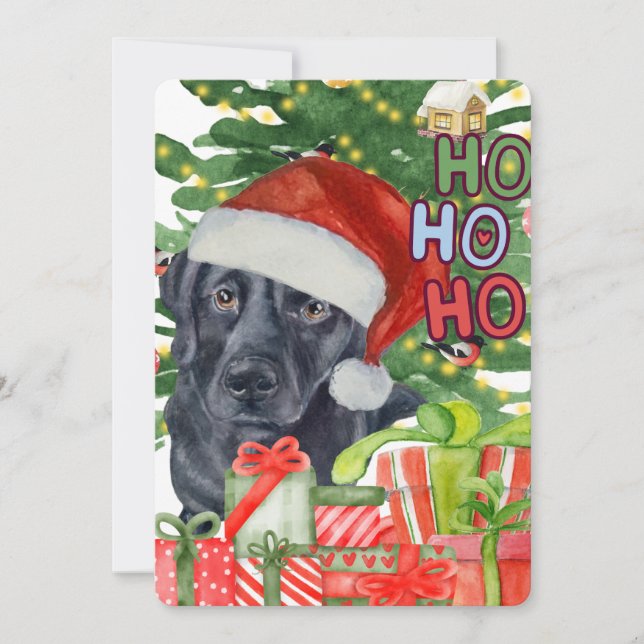 Santa Lab Christmas Card (Front)