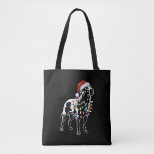 Santa Labrador Retriever Christmas Light Dog Lover Tote Bag