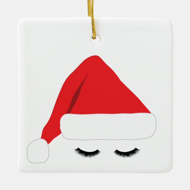 Santa Lashes Ornament (Front)