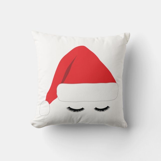 Santa Lashes Pillow (Front)