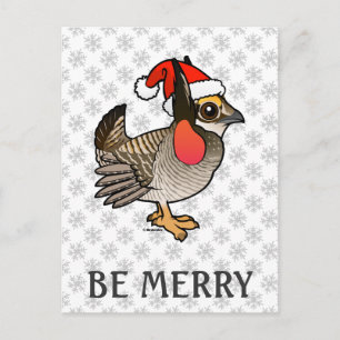 Santa Lesser Prairie-Chicken Holiday Postcard