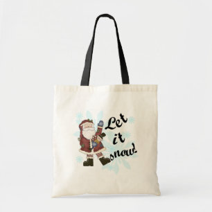 Santa Let it Snow T-shirts and Gifts Tote Bag