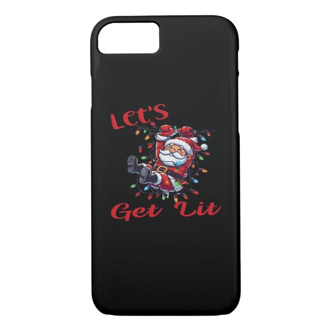 Santa - Let's Get Lit  Case-Mate iPhone Case (Back)