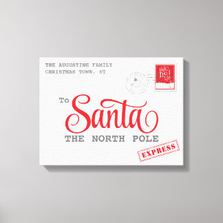 Santa Letter Christmas Canvas Home Decor