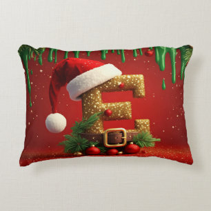 Santa Letter E Belt Pine And Winter Decorations ✨ Accent Pillow