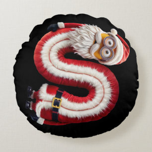 Santa letter S Round Pillow