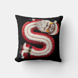 Santa letter S Throw Pillow