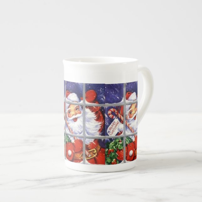 Santa Looking Through Window Specialty Mugs (Front Right)