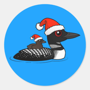 Santa Loon Classic Round Sticker