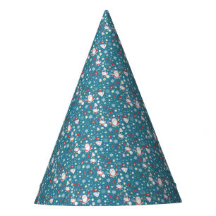 Santa Love Pattern Party Hat