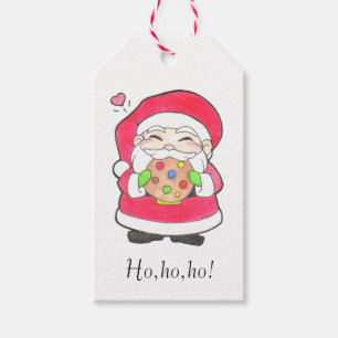 Santa Loves Cookies Gift Tags