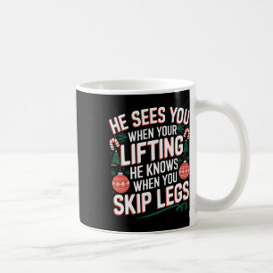 Santa Loves Leg Day Christmas Fitness - Uni-adults Coffee Mug