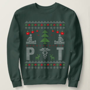 Santa Loves Physical Therapy Christmas Pajama Cost Sweatshirt
