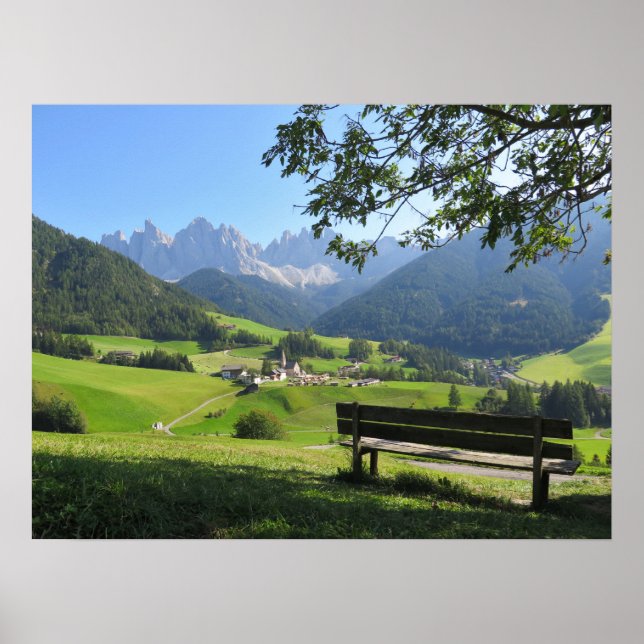 Santa Maddalena Dolomites Poster (Front)