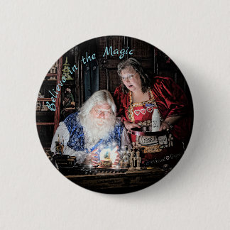 Santa magic 2 inch round button