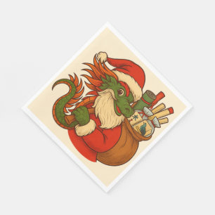 Santa Mahj! Holiday Napkins