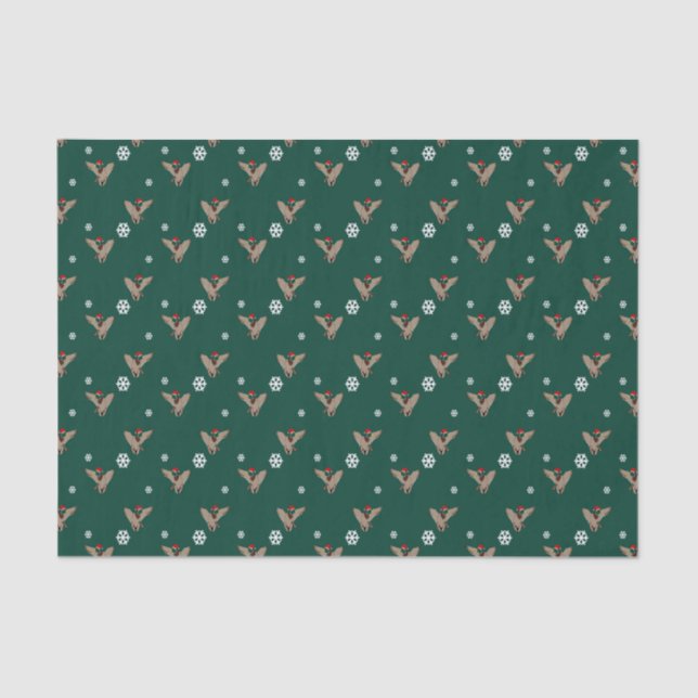 Santa Mallard Duck Christmas Tissue Paper (Front)