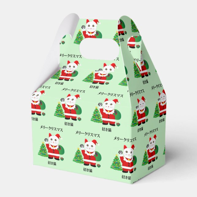 Santa Maneki Neko Favor Box (Front Side)