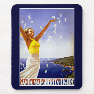 Santa Margherita Ligure with Daisies Mouse Pad