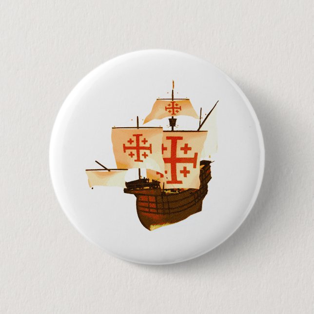 Santa Maria 2 Inch Round Button (Front)