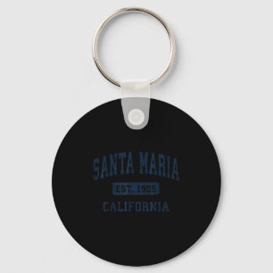 Santa Maria California Ca Vintage Established Keychain