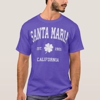 Santa Maria California Vintage Shamrock Sports  T-Shirt