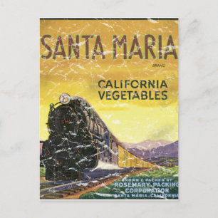 Santa Maria - distressed Postcard