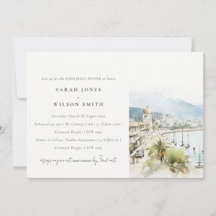 Santa Marta Colombia Landscape Rehearsal Dinner Invitation