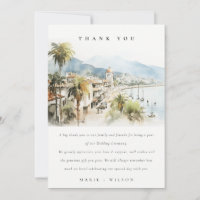 Santa Marta Colombia Watercolor Landscape Wedding