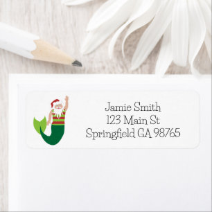 Santa Merman - Return Address Labels