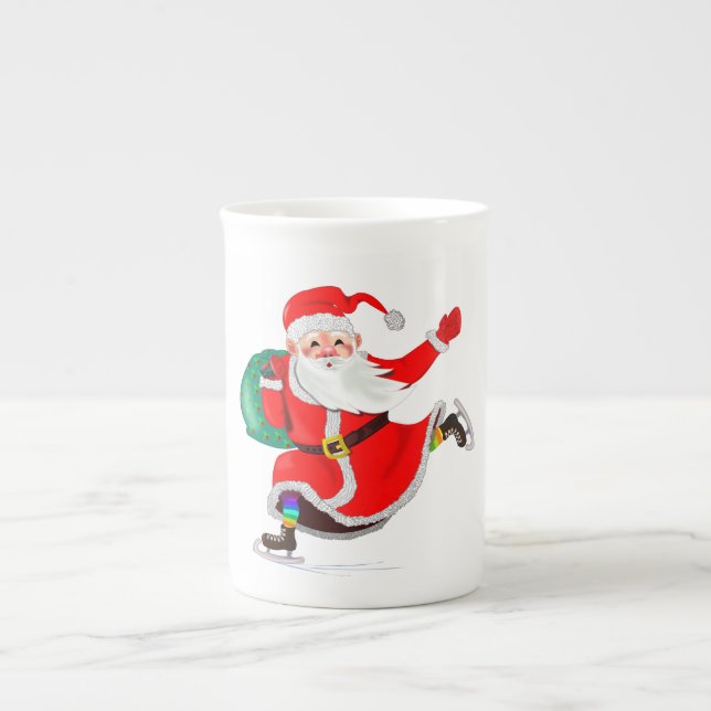 Santa - Merry Christmas Bone China Mug (Front)