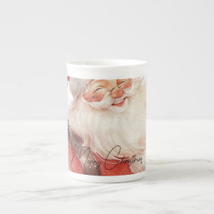 Santa Merry Christmas  Bone China Mug