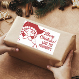 Santa Merry Christmas Gift Sticker