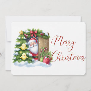 Santa Merry Christmas greeting card