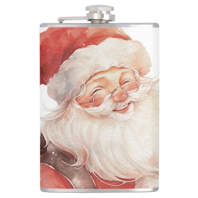 Santa Merry Christmas  Hip Flask (Front)