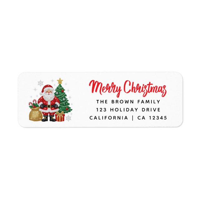 Santa Merry Christmas | Red Typography (Front)