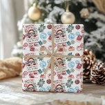 Santa Merry Christmas Special Deliveri Wrapping Paper<br><div class="desc">Retro Christmas Cute Personalized Baby Kids</div>