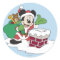 Santa Mickey Going Down Chimney