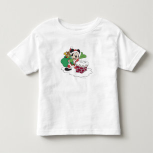 Santa Mickey Going Down Chimney Toddler T-shirt