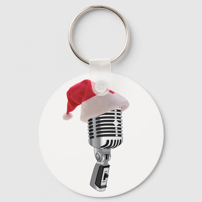 santa microphone keychain (Front)