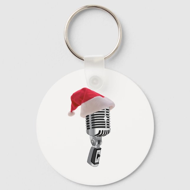 santa microphone keychain (Front)