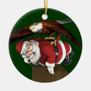 Santa Might Come A Bit Later Ceramic Ornament